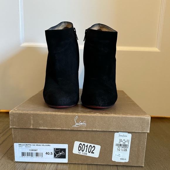 Christian Louboutin Black Suede Ankle Booties - Picture 5 of 5